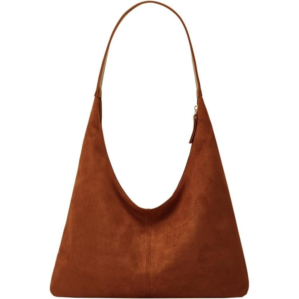 Suede Tote Bag Women Crossbody Purse Top-handle Travel Work Fashion - Picture 1 of 7